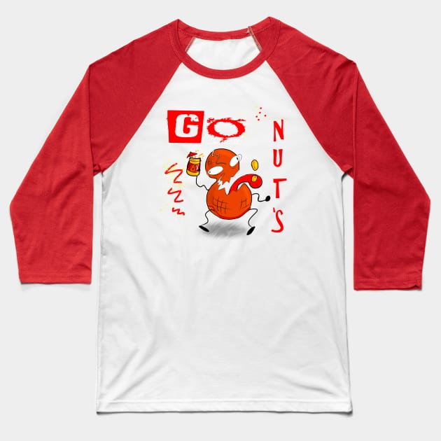 GO NUTS! Baseball T-Shirt by madtownstudio3000